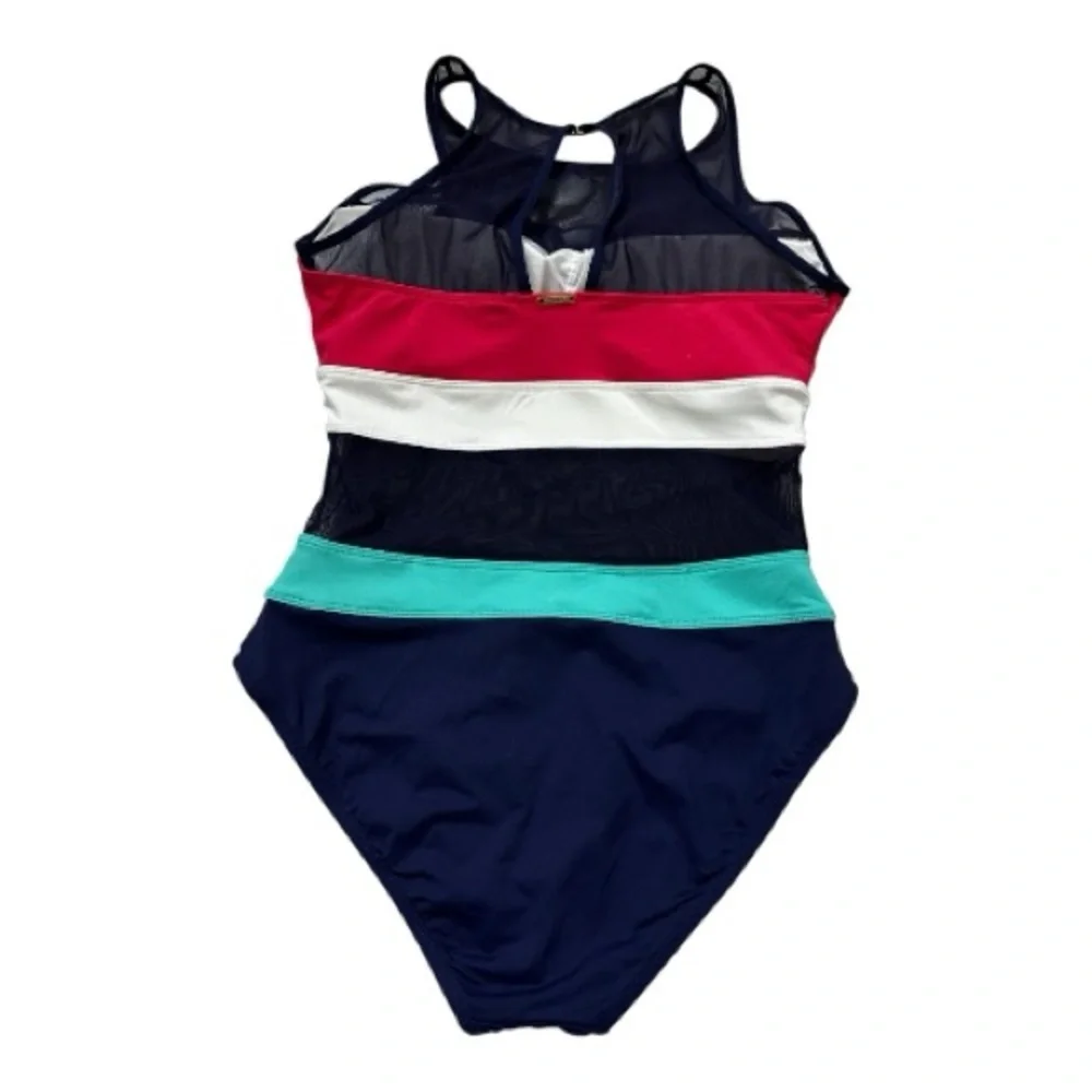 Anne Cole Colorblock One Piece Swimsuit